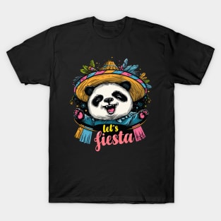 Cute panda happy cinco de mayo let's fiesta T-Shirt